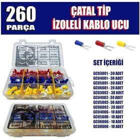Resim 260 Parça Çatal Kablo Ucu Seti 