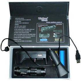Resim Watton Wt-146 Geçici Körlük Yapan Zoomlu Fener Mini Projektör N11.13184 Siyah 