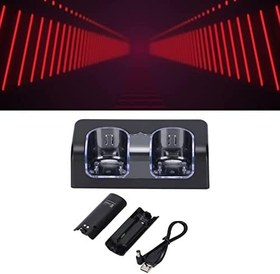 Resim Kontrol Cihazı Şarj İstasyonu, Güç Kablolu Uzaktan Pil Şarj Cihazı Stabil Taşınabilir Çift Şarj İstasyonu Oyunu için Dock Uzaktan Pil (Siyah) 