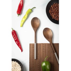 Resim Depa Akasya 2 Li Servis Kaşığı & Sunum Kaşığı & Salata Servis Seti 