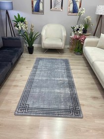 Resim ZÜHRE ANTİK GRİ - Kaymaz Deri Taban Makinede Yıkanabilir Salon Oturma Odası Mutfak Halısı - QUANTUM SERİSİ / SAÇAKLI / 200x290 (6m²) 