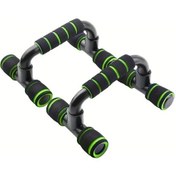 Resim Chenkestoreone Yeşil Taşınabilir Şınav Barları Seti Evde Fitness Antrenmanı 