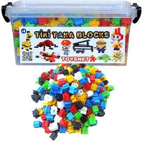 Resim Tik Tak Yapı Blokları Eğtici Oyuncaklar - 500 Parça 6 Renk Blok Seti 