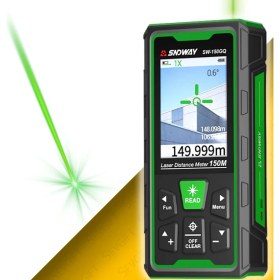 Resim Sevgift SW-150GQ Yeşil Lazerli 150 Metre Kameralı Lazermetre | Şarjlı ve IP68 Korumalı 