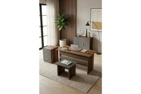 Resim Yurudesign Vario ABCE Ofis Büro Masa Takımı Barok-Antrasit VO12-BA 