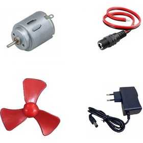 Resim Adaptörlü Motor Pervane Soketli Elektrik Deney Seti - Öğrenci Elektrik Devresi 