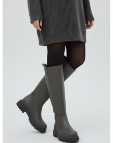 Resim Fox Shoes V973222209 Füme Kalın Tabanlı Kadın Binici Çizmesi Füme 