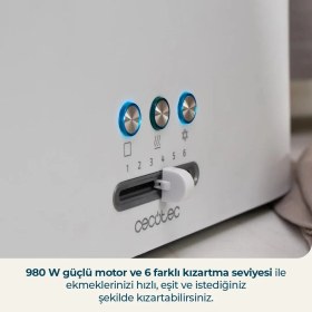 Resim Cecotec Toast Taste 9000 Double White Ekmek Kızartma Makinesi 
