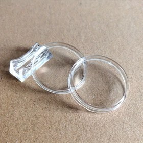 Resim 10 Adet Şeffaf Akrilik Madeni Para Sergi Standları Tabanlı - Anma Paraları, Ev Dekoru için Dayanıklı Plastik Para Kutuları 