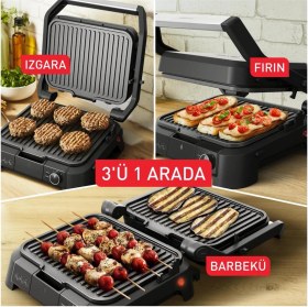 Resim Allians Çok Fonksiyonlu 6 Dilimli 2000W Barbekü ve Tost Makinesi Siyah 