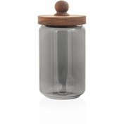 Resim The Mia Ahşap Kapaklı Borosilikat Cam Saklama Kabı - 700 ml 