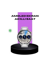Resim Diğer Akıllı Saat Metal Kordonlu Tam Ekran Amoled Arama Ve Sağlık Takip Özellikli 