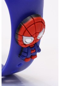 Resim Spiderman Figürlü Dijital Led Takvimli Çocuk Kol Saati Dokunmatik Tuşlu Su Geçirmez Mavi-spider Siyah 