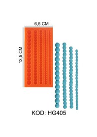 Resim Silikon Kalıp Boncuk Zincir 5 Li Hg-405 Turuncu 