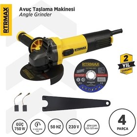 Resim Rtrmax RTM102 Avuç Taşlama Makinası 115 mm 750 W 
