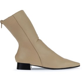 Resim Bueno Shoes Bej Deri Kadın Topuklu Bot 01wr3011 