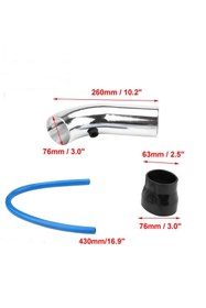 Resim KOTO Açık Hava Filtre Borusu 76mm Gümüş 