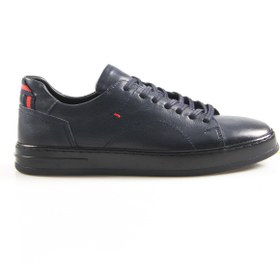 Resim Tripy Hakiki Deri Erkek Günlük Lacivert Bağcıklı Sneaker Ayakkabı 