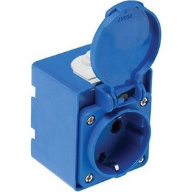 Resim METE ENERJİ 40403706 1X16A.Pano Priz+ Kasa (Ray Montaj Elemanlı) 