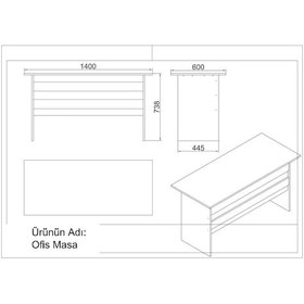 Resim Robinhome Robin Home Verona Abc Ofis Büro Masa Takımı Beyaz 
