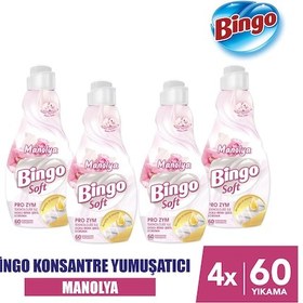 Resim Bingo Soft Konsantre Çamaşır Yumuşatıcısı Manolya 4 x 1440 ML 