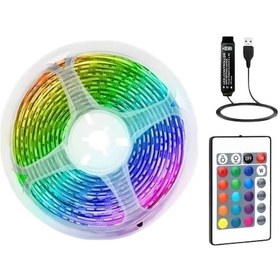 Resim Rgb Şerit Led 10 Metre Led Işık Kumanda İle Kontrol Rgb Standart 