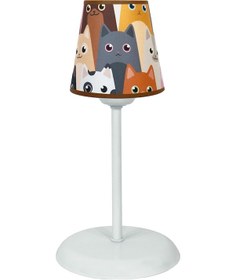 Resim Şenay Aydınlatma Modern Metal Ayak Konik Kumaş Küçük Abajur-Sevim Diğer 