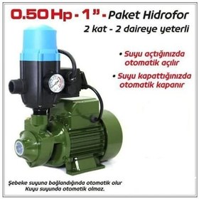 Resim Hay-Su QB60 0.5 Hp Paket Hidrofor Otomatik Su Pompası 