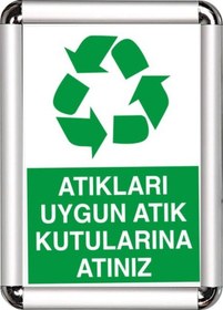 Resim Atıkları Uygun Atık Kutularına Atın A3 Cerceveli Uyarı Ve Yönlend 