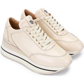 Resim Tamer Tanca Kadın Hakiki Deri Bej Rugan Sneakers & Spor Ayakkabı 923 1200 Bn Ayk Y25 Bej Rgn Bej 