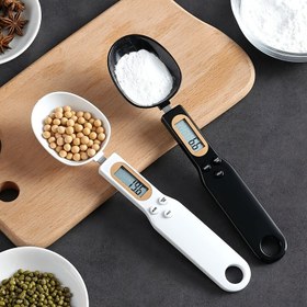 Resim Elektronik Mutfak Terazisi 500g 0.1g LCD Ekranlı Dijital Kaşık Tartı, Karavan Mutfağı İçin İdeal 
