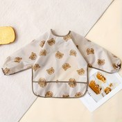 Resim Hafif ve Rahat Uzun Kollu Bebek Önlüğü - Sevimli Ayı Desenli Dayanıklı Polyester Önlük - Besleme, Eructasyon Bezleri, Bebek Güvenliği, Karışık Renkler, Bebek Önlüğü Yüksek Kalite, Bebek Giyimleri, Eğlenceli Tasarım, Kolay Temizlenebilir Malzeme, Bebek Gereksinimleri 