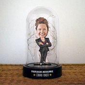 Resim Bir Hatun Kolay Yetişmiyor Karikatürlü Işıklı Fanus Biblo 