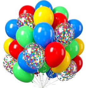 Resim 44 Parça Karışık Lateks Balon Seti - Doğum Günleri, Düğünler, Cinsiyet Açıklama Partileri, Bebek Duşları ve Kutlama Dekorasyonu, Cadılar Bayramı Süslemeleri, Noel Süslemeleri, Vaftiz Balonları, Hayvan Temalı Doğum Günü Dekoru, Yeniden Kullanılabilir Balon Çelengi, Parti Süsleme 