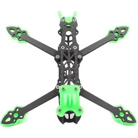 Resim Tenfowee Lannrc Mark4 5 İnç Karbon Fiber Fpv Drone Çerçevesi, 225mm Tekerlek Aralığı, Uzun Menzilli Yarış Drone Yeşil 