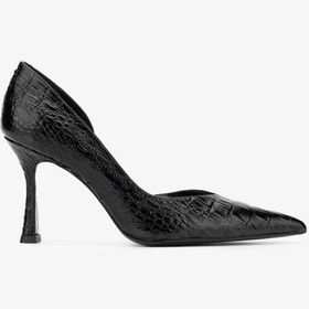 Resim Valmenti Orionex Kadın Siyah Piton Hakiki Deri Topuklu Ayakkabı 613 27663 Bn Ayk Y24 Siyah 