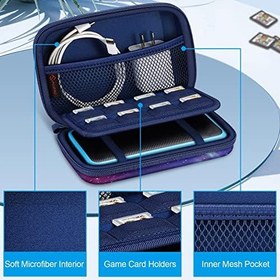 Resim FINTIE Nintendo 2DS XL / 3DS & XL & LL için Kılıf - Oyun Kartı Tutuculu ve El Kayışlı Darbeye Dayanıklı Saklama Çantası Taşıma Çantası, Galaxy 
