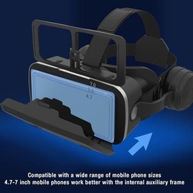 Resim Sanal Gerçeklik Gözlükleri, Video Oyunları Için 4.7 Ila 7 Inçlik Bir Telefon Için Rahat Bir ışıkla 3D VR 3D Kulaklık TV Filmleri 