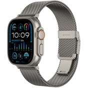 Resim Apple Watch Amazingthing Titan Premium Metal Hasır Kordon Titanyum 