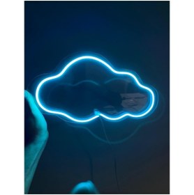 Resim OBDesign Mavi Bulut Neon Led Duvar Tabela Pleksi 