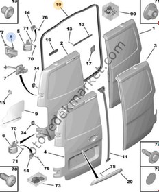 Resim Peugeot Expert (2017-2024) Bagaj Fitili (Orjinal) 