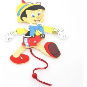 Resim MCM Group Ahşap Sallanan Pinokyo Figürü 