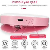Resim Pazly Türkçe Mini Led Halka Işık - 3 Renk Seçenekli, Ayarlanabilir Parlaklık, Taşınabilir Selfie Aydınlatma Pembe 