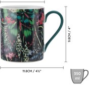 Resim Sarah Arnett Porselen Kelebek Desenli Kupa 300ml 