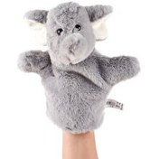 Resim El Kuklası Lily Elephant Gri 