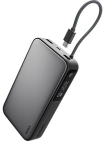 Resim Aukey Pb-y48-gy 100w 20000 Mah Pd Dahili Type-c Kablolu Taşınabilir Şarj Cihazı Gri 