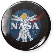 Resim Fizello Nasa Astronaut Logo Buton Rozet 
