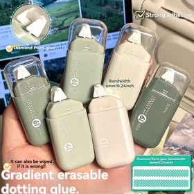 Resim 6 Paket Nokta Yapıştırıcı ile İtme Çekirdeği, Şeker Renkli Çift Taraflı Bant Seti, Polyester, Scrapbooking, El Sanatları ve Sanat Projeleri için Uygun, Plastik Yüzeylerle Uyumlu 