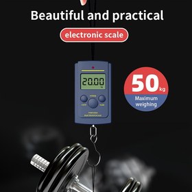 Resim Yüksek hassasiyetli dijital posta tartı ölçeği, 110 pound / 50 kilogram bagaj ölçeği, sıfır fonksiyonlu posta tartı ölçeği, pil modeli, küçük işletmeler, postalar, depolar ve ofis kullanımı için uygun 