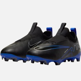 Resim Nike Mercurial Air Zoom Vapor 15 Academy Bağcıksız Fg/mg Çoraplı Çocuk Kramponu Siyah 
